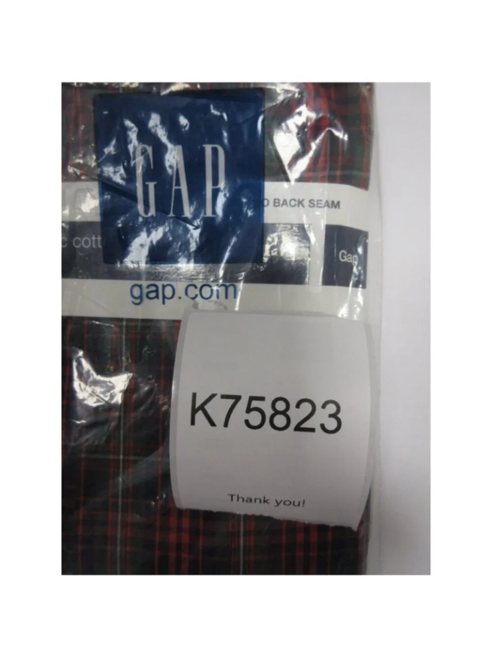 Gap Underwear XXL Red Boxer Shorts Tartan Plaid Y2K Cotton NEW